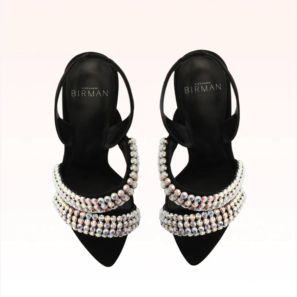 Alexandre Birman 39 Alanis Embellished Suede Slingback Sandals - Picture 13 of 15